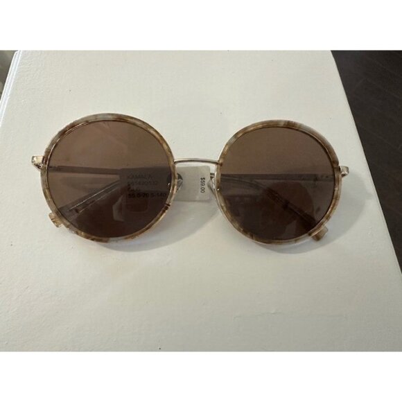 KEO Rx'able Women Sunglasses Kamala Gray Brown Tortoise Gold 55.0-20.5-140 Round - Picture 2 of 10